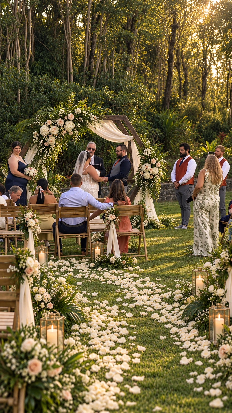Intimate live wedding ceremony at Koa’s on Hawaiʻi Island